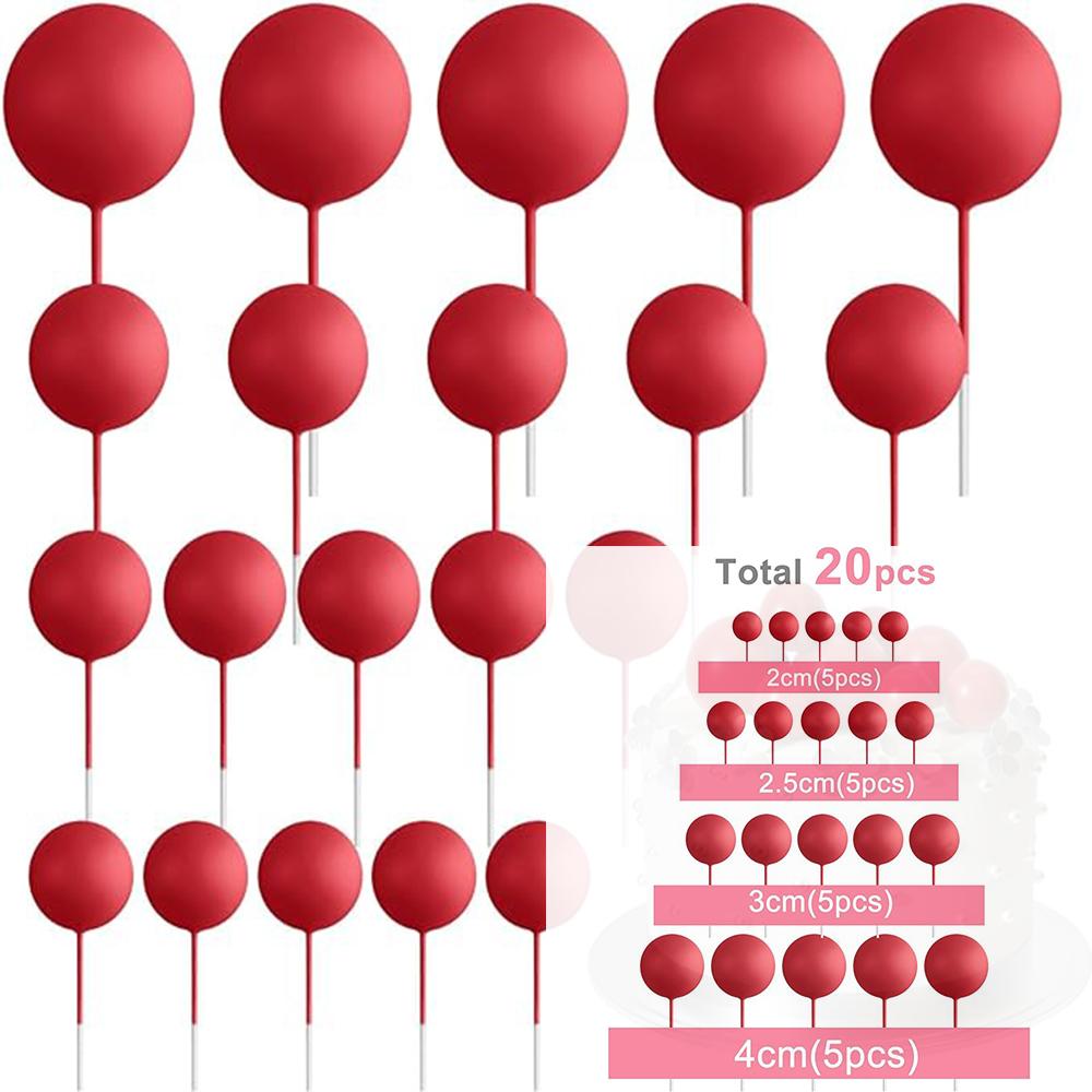 Blue Cake Topper Balls Cupcake Topper Baking Decorations White Gold DIY Cake Insert Toppers Baby Shower Boy Birthday Party Decor