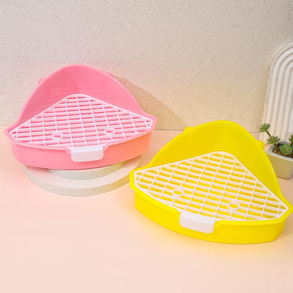 Hamster Litter Box Pet Corner Toilet Small Pet Potty Trainer Litter Tray Habitat Decor for Squirrel Chinchilla Rabbit