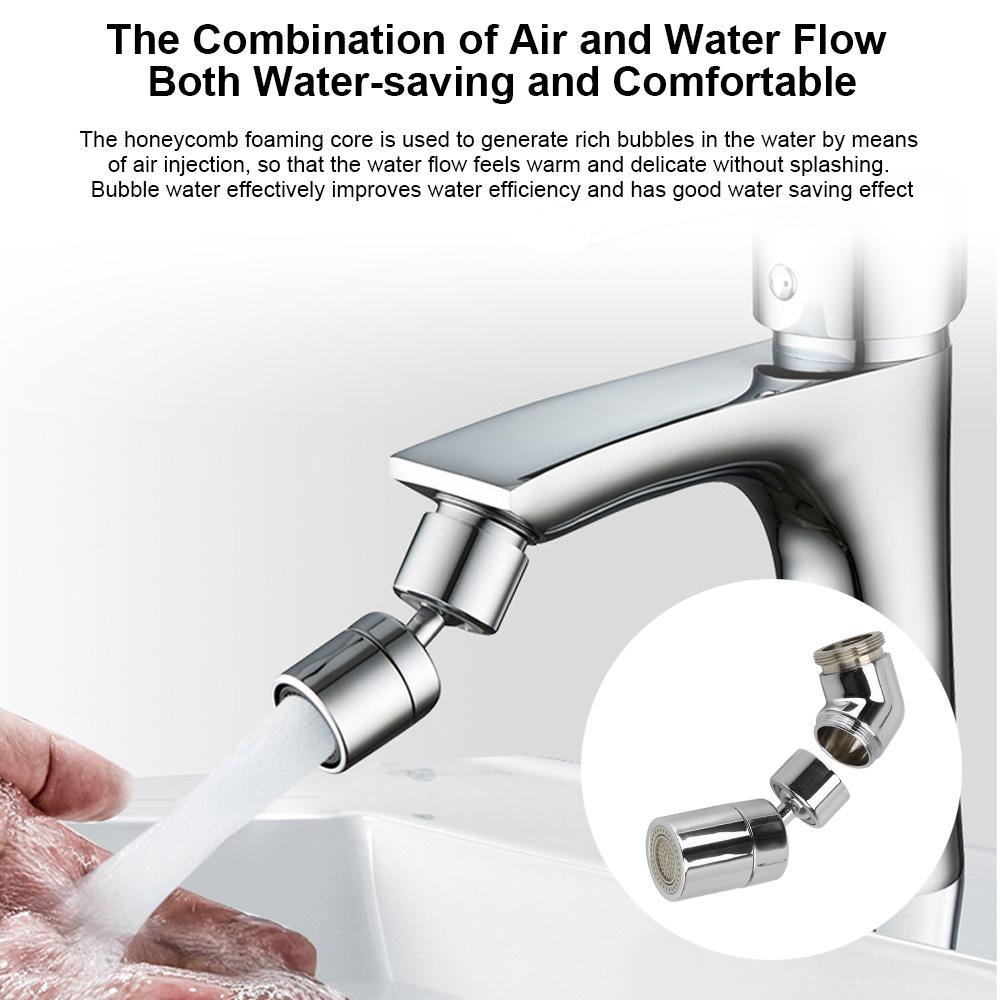 Душевая лейка с поворотом на 360° для кухни, ванной комнаты, брызгозащищенный кран, поворотная головка, распылитель, аэратор, регулируемый фильтр для воды