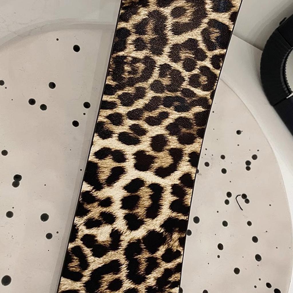 Animal Print Belt Trendsetting Leopard Wide Waistband Daily Use Waist Belt for Fashion Enthusiasts