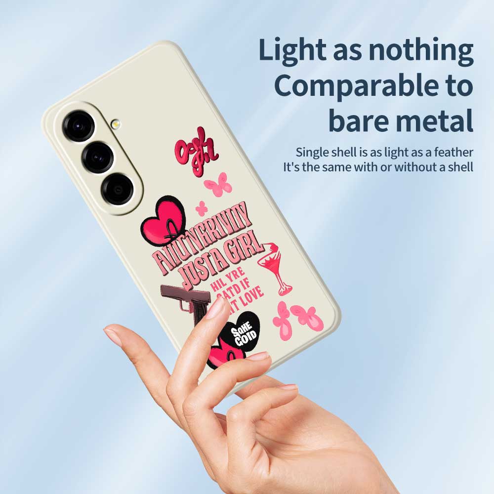 Чехол для Samsung Galaxy A56 5G Розовый с принтом узора элементов Прямоугольный TPU Задняя крышка для телефона