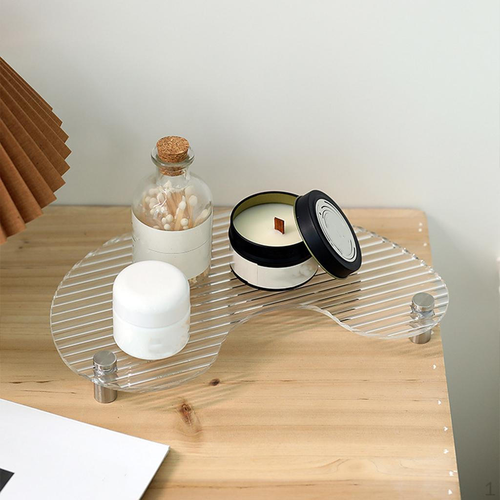 Акриловый прозрачный поднос для подачи Декоративная тарелка Подставка для демонстрации напитков украшений