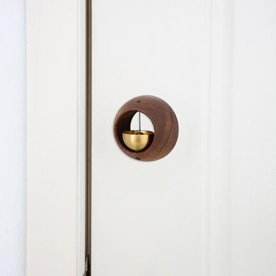 Деревянный латунный колокольчик для владельцев магазинов с громким звуком, подвесной колокольчик для входной двери, подвесная музыка ветра, магнитный дверной звонок для открытия двери, украшение для входа в магазин, домашний офис