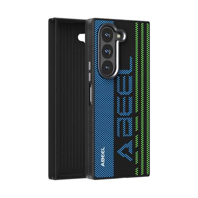 Для Samsung Galaxy Z Fold 6 5 4 Чехол Magsafe Slim Rough Carbon Fiber Magnetic Folio Складной Чехол-книжка с защитой от отпечатков пальцев
