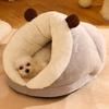 Plush Warm Cat Bed Nesting Basket Slipper Shape Cartoon Cats Dog Kennel Beds Pet Accessories