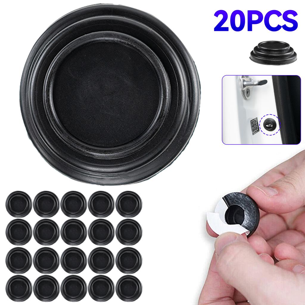 20pcs set-Car Door Anti-Collision Pad Sound Insulation W/ Shock Absorbing Gasket
