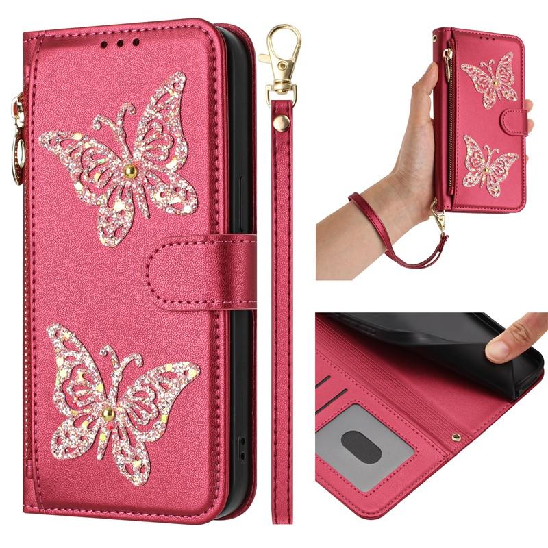 For Samsung Galaxy S22 S23 S24 S25 Edge FE Ultra Plus Case Flip Cover Leather Zipper Coin Purse Wallet Multi Card Slots Silicone Shell