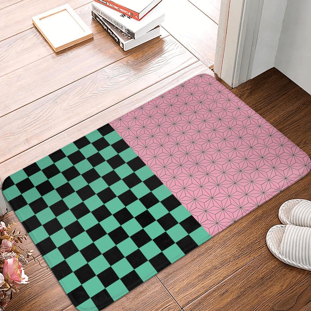 Demon Slayer Floor Door Bathroom Kitchen Mats Anti-Slip Indoor Doormat Garage Entrance Rug Carpet Footpad