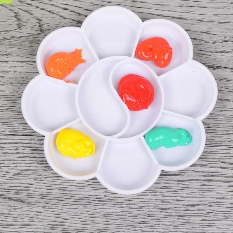 4 Size Plastic Palette Art Alternatives Paint Tray Artist Watercolor Supplies for Acrylic Oil Propylene Gouache Craft DIY