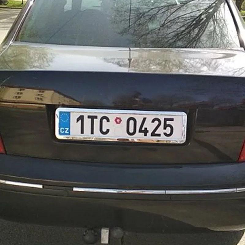 Европейский, немецкий, русский, 53x13 см, держатель рамки номерного знака автомобиля из нержавеющей стали с четырьмя винтами, серебристый/черный
