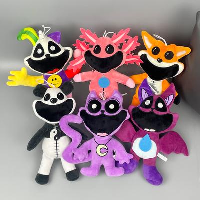 Новая плюшевая игрушка Smiling Critters Luminous Big Mouth Purple Cat Poppy Smiling Doll