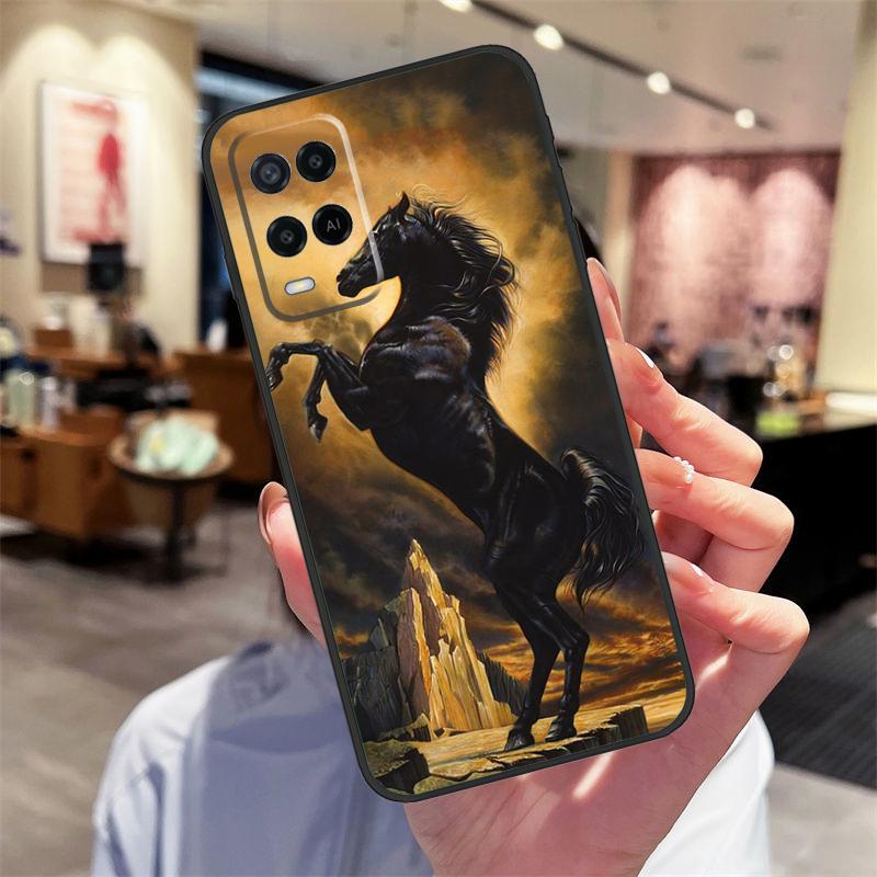 Чехол "Скачущая лошадь" для Oppo A78 A98 A79 A18 A38 A58 A40 A60 A80 A16 A76 A96 A15 A74 A94 A54 A17 A77