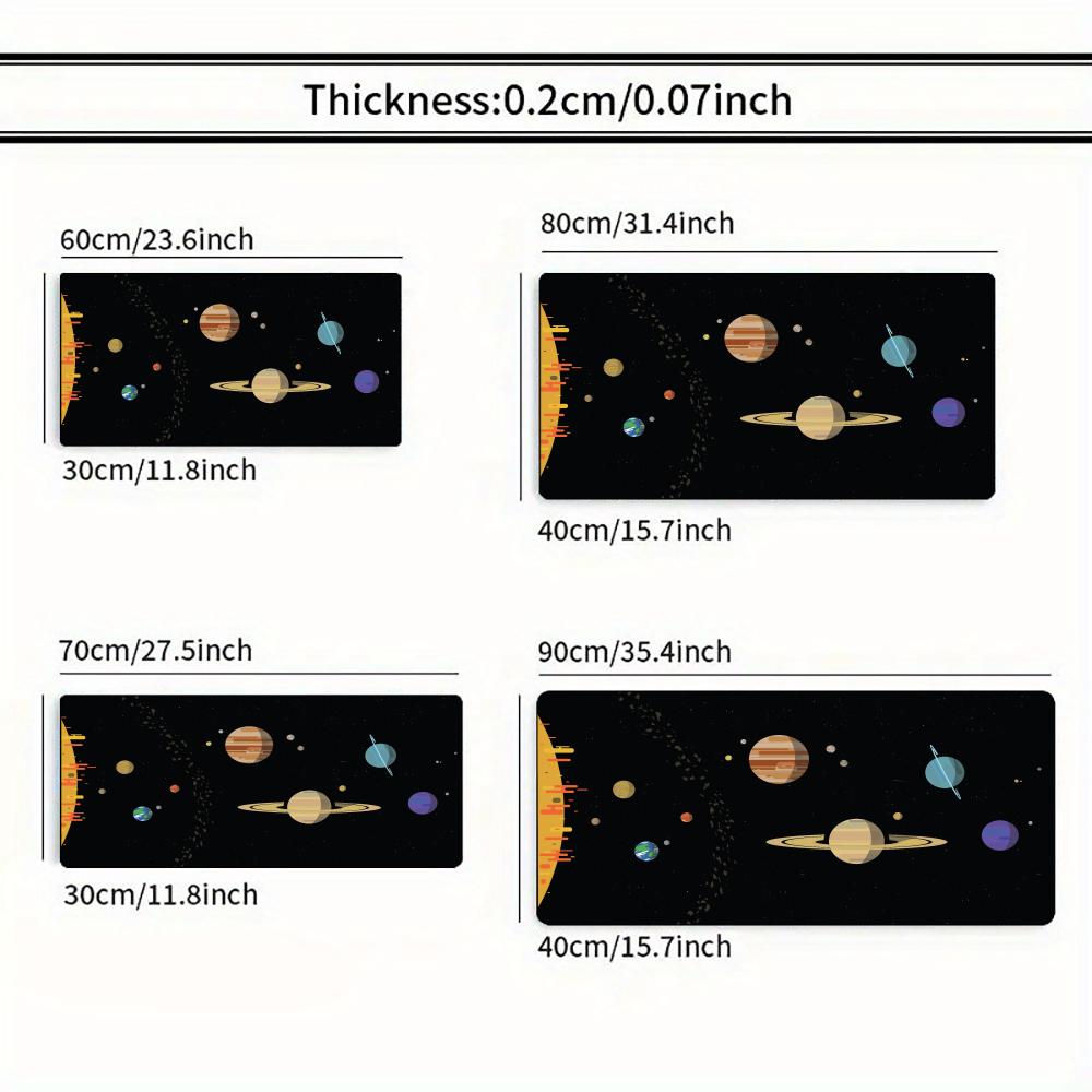 Solar System Planets Mouse Pad Large Computer Office Game Table Mat Xxl Rubber Antislip Stitched Keyboard Mats Long Desk Pads