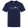 Mountain Ecg T Shirt Summer Men Women Short Sleeve T-Shirt Funny Harajuku Clothing Electrocardiogram Tshirt