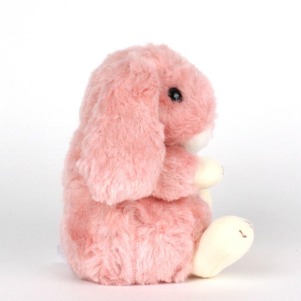 Плюшевая игрушка кролик Розовый вислоухий S