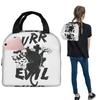 Purr Evil Insulated Lunch Bag for Women Kids Leakproof Food Boxes Thermal Lunch Box Tote