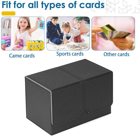 Чехол для колоды магнитных карт, многофункциональный чехол из искусственной кожи TCG, держатель для торговых игровых карт, органайзер, большая вместительная коробка для хранения спортивных игральных карт