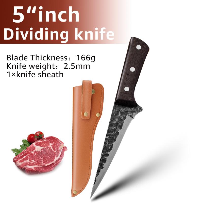 5-дюймовый кованый нож для обвалки мяса, нож для суши, нарезка, разделка, обвалка, кухонные ножи из высокоуглеродистой нержавеющей стали