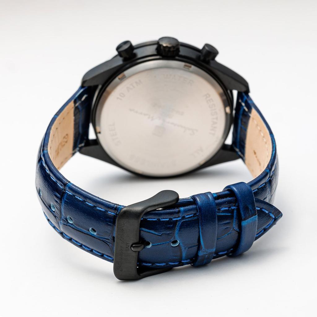 Часы Business Analog Chronograph Black Quartz с крестом для часов BKNV [Salvatore Marra] Мужские [Товар]