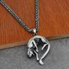 Новое ожерелье с подвеской Tengu, ожерелье в стиле панк-поп, ретро мужское ювелирное ожерелье с подвеской
