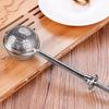 Stainless Steel Tea Strainer One Handed Operation Ball Shape Tea Filter Dual-Function Quick Sifting Flour Sifter for Baking Cakes And Spices