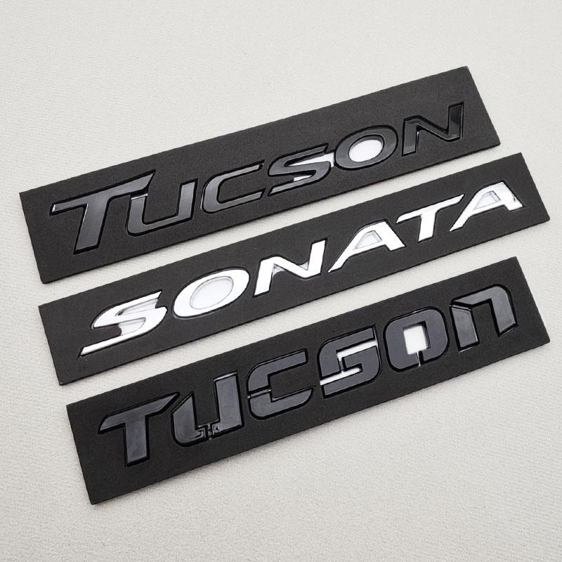 rlapg3 3D ABS SONATA TUCSON Styling Car Logo Letter Decal Tail Rear Trunk Emblem Badge Sticker For Hyundai Auto Decoration Accessories