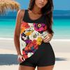 Women Swimsuit With Shorts  Flowy Two Piece Swimsuits  Bathing Swimwear