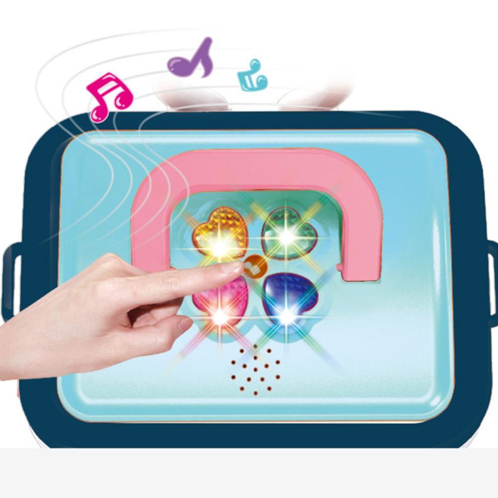 Ice Cream Shop Pretend Play Set Suitcase Cart Toys for Kid Dessert Doctor Play Set with Storage Trolley Table Gift for Boy Girl