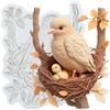Bird Silicone Mold Bird Nest Fondant Molds Cake Decorating Tools Cupcake Topper Candy Sugar Craft Gum Paste Polymer Clay