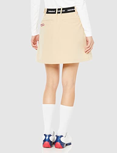 Admiral Golf ADLA317 Women's Random Tuck 4-Way Stretch Skirt, Beige