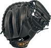 ZETT Youth Baseball Softball Ground Black BJCB76522F Catcher's Mitt, Hero, Left-Handed Throw, (1900),