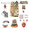 Colorful One Piece Themed Birthday Party Decoration Set Vibrant And Whimsical Paper Props And Balloons