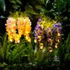 2X Solar Pathway Lights Artificial Wisteria Flowers Solar Light Outdoor Garden Lighting, LED Garden Solar Lights For Yard/Patio/Landscape/Walkway Path