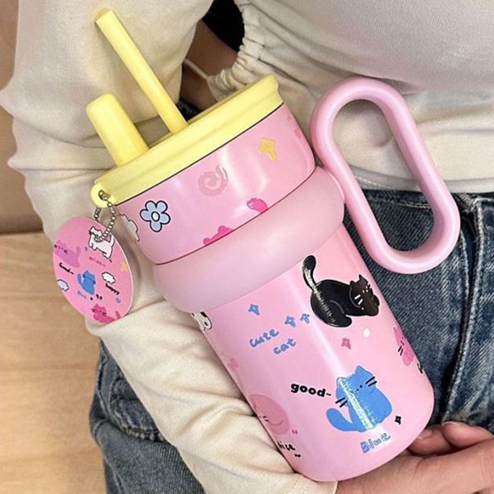 316 Stainless Steel Straw Water Cup Large Capacity Insulated Cup Portable Thermal Cup Walking