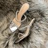 One Word with Transparent High Heels Thick Heel 2025 New Crystal Cool Slippers Outer Wear Women's Summer Silver Rhinestone Sandals Women