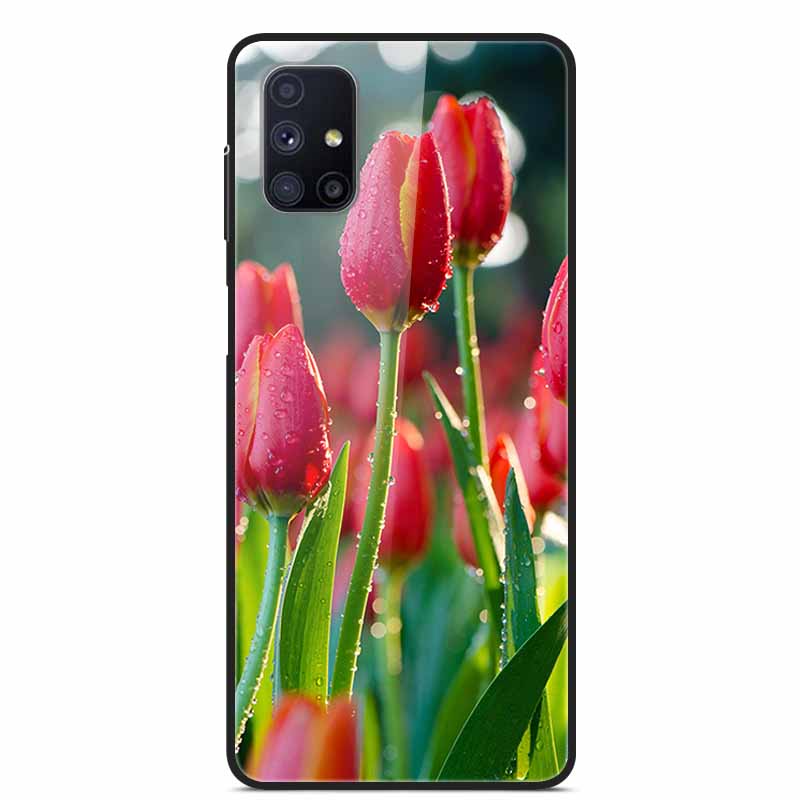 Стеклянная задняя крышка для Samsung Galaxy M51 M31 Чехол Жесткий чехол из закаленного стекла для Samsung A71 A51 Чехол A 51 71 M 51 31 Funda Coque