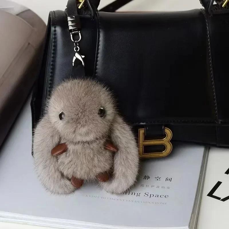 Cute Oudiao Velvet Long Eared Rabbit Doll Childrens Toys Plush Pendant Bags Schoolbag Keychain Hanging Drop Party Favors Gifts