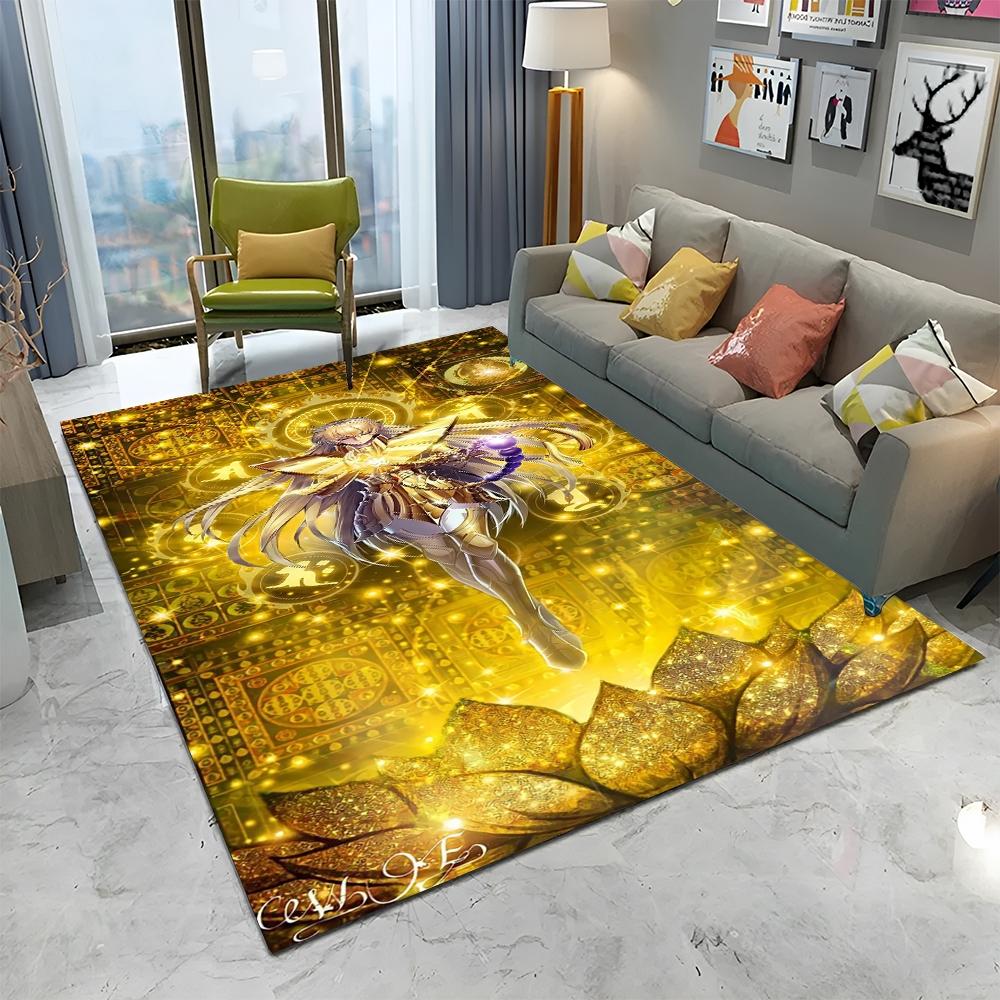 Ретро Saint Seiya ковер с рисунком аниме для дома, гостиной, спальни, дивана, коврика, декор, детский игровой коврик, нескользящий напольный коврик