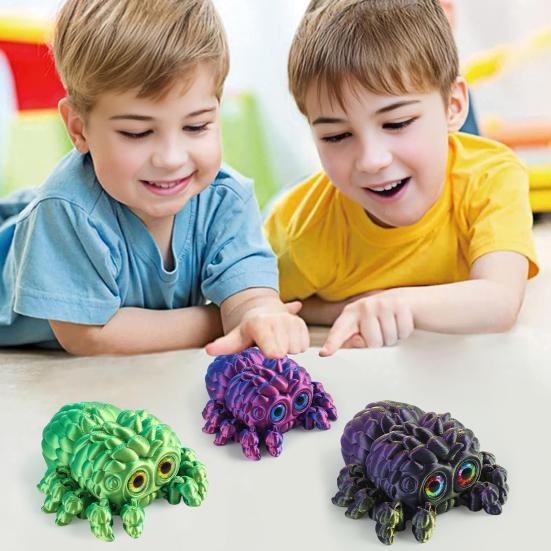 Yousheng Хэллоуин 3D-печатная фигурка паука с подвижными суставами, фигурка паука, игрушка-непоседа, шарнирная модель паука, украшение для дома, офиса, настольный орнамент