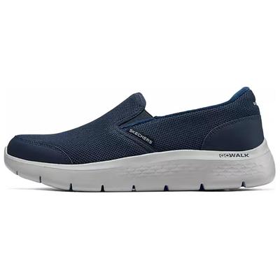 Go Walk Flex Ткань Синтетическая кожа Удобные Практичные Дышащие Теплые Низкие Повседневная обувь Стиль Повседневная обувь Мужская Повседневная обувь 216331-NVY
