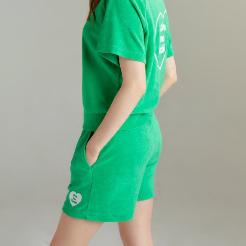Goxo Terry Half Zip Green Give Me Buddy