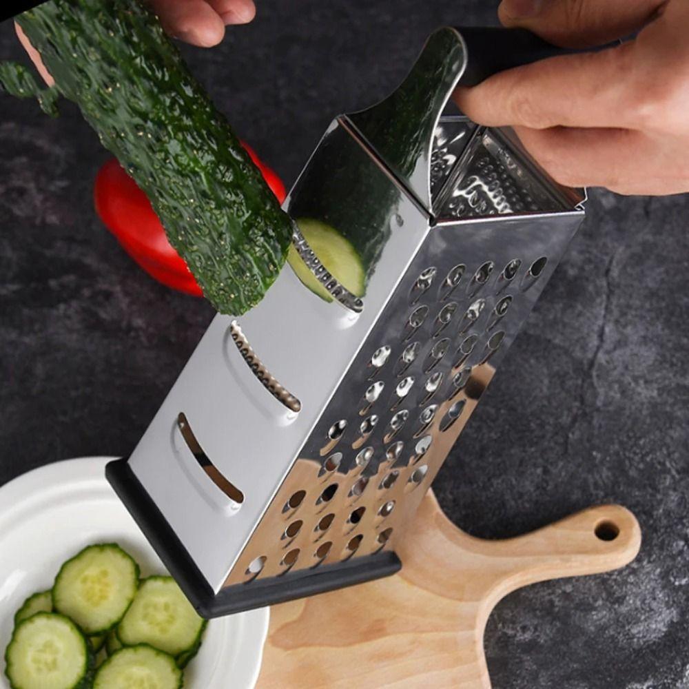 4-Sided Blades Manual Cheese Grater with Handle Kitchen Chopper Food Shredder  Cooking Accessories