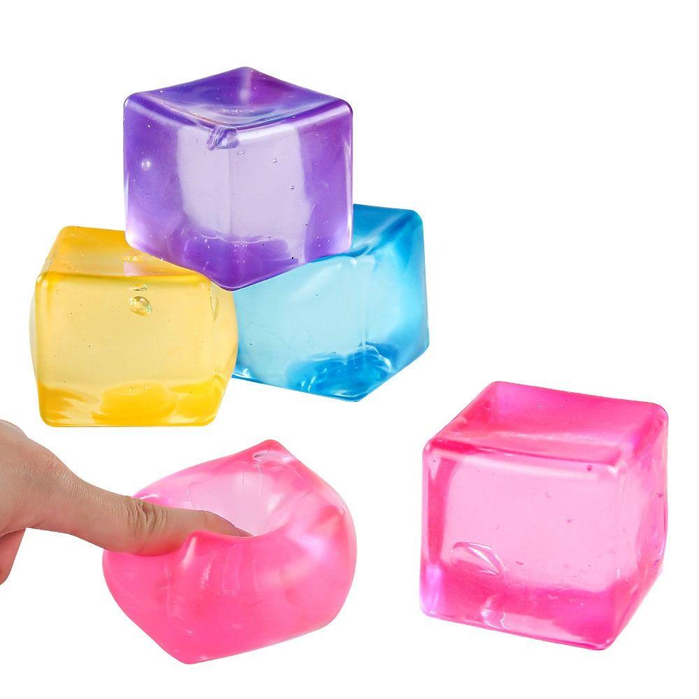 Clear Cube Squeeze Ball Soft Slow Rebound Toy Anti-Anxiety Sensory Cube Office Break