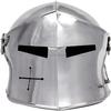 Medieval Barbuda Visited Brushed Steel Knights Templar Crusaders Armour Helmet