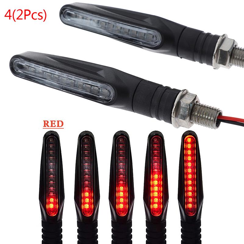 12В светодиодные указатели поворота мотоцикла E24 мигающий индикатор проточной воды