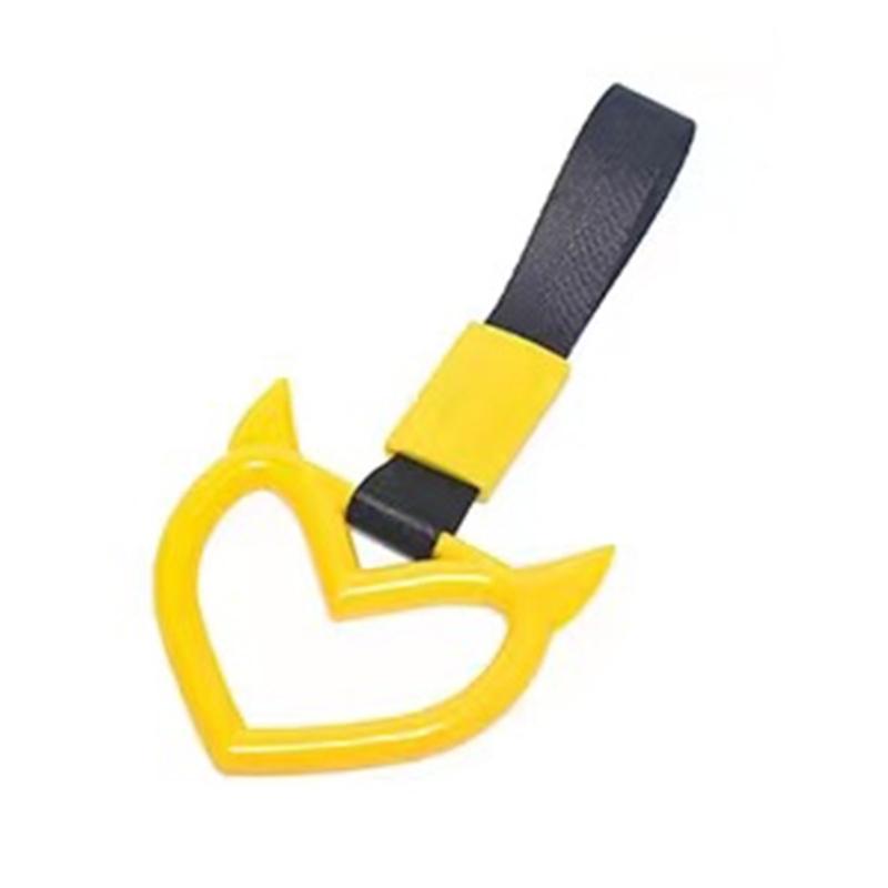 Ручка для поезда, автобуса, сменные кольца для подвески в виде сердца дьявола, подвеска для дрифта, автомобильный внедорожник, ремешок для руки, предупреждающие кольца для заднего бампера