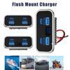 12/24V QC3.0 PD Car Charger Socket Quick Charge Dual USB Dual QC 3.0 Fast Charging Outlet Panel Adapter for Truck Camper Caravan