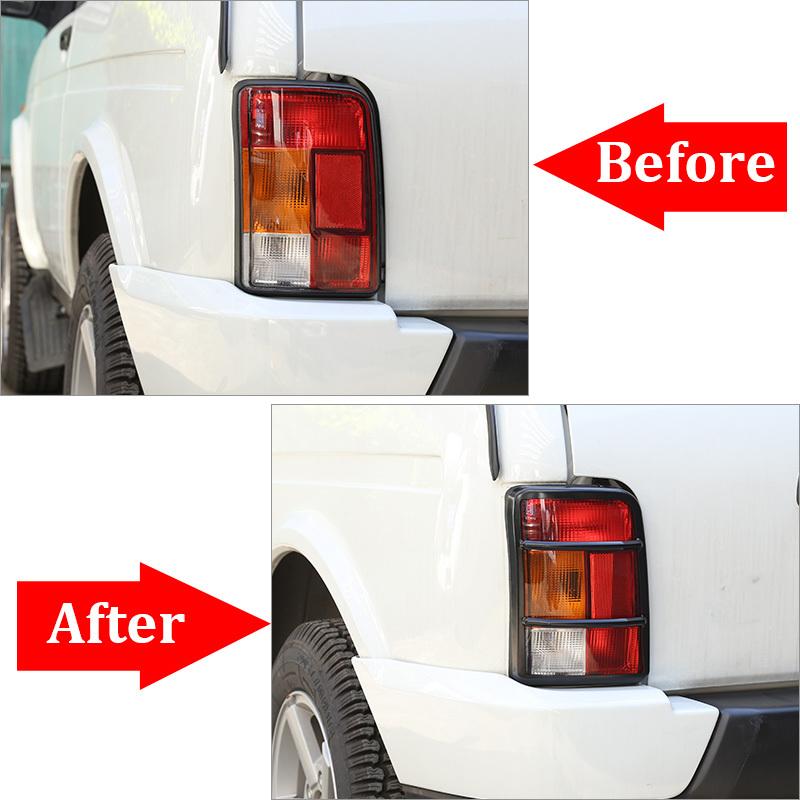 For LADA NIVA Metal Black Tail Light Cover Trim Frame Rear Lamp Guard Protective Sticker Car Styling Accessories 2pcs