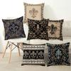 Luxury Ethnic Floral Print Plush Pillows Case European Geometric Vintage Sofa Couch Cushions Case Home Office Decorative Pillows