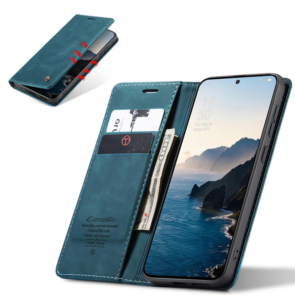 CASEME Case for OnePlus 15, Leather Wallet Case, Blue
